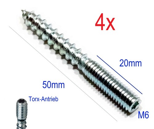 4st m6x50mm stockschraube - 4st.,